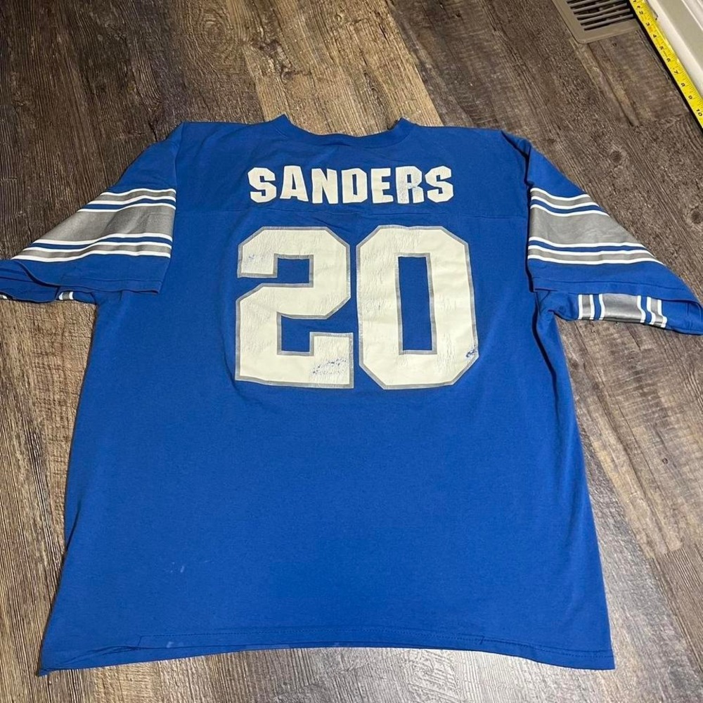 Vintage 1990s Detroit lions Barry sanders‎ jersey shirt XL